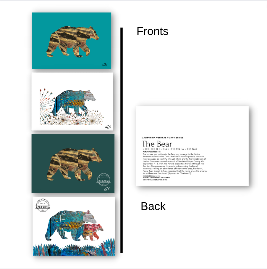 Los Osos Bears Box Set 12 5X7 A7 Cards